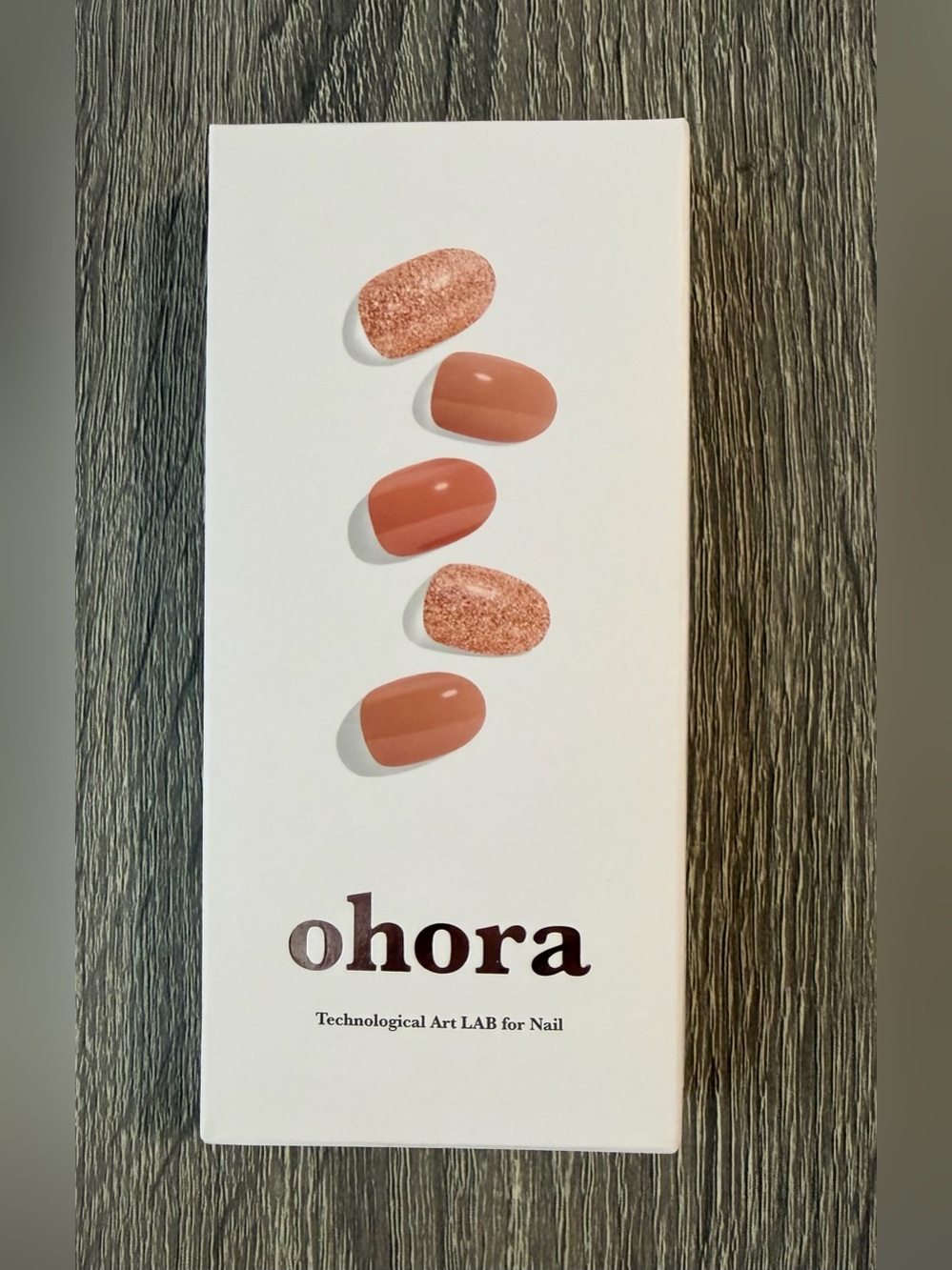 Ohora Semicured Gel Nail N Carmel New In Box 30 Pieces ND 315 Nude Beige Glitter